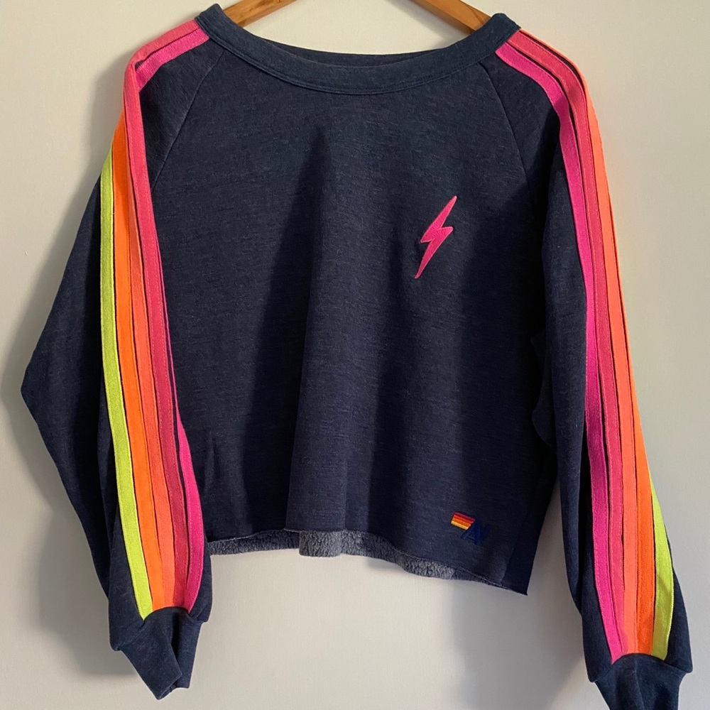 Like new cropped aviator nation sweatshirt